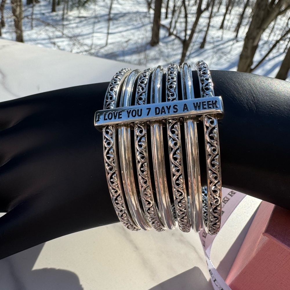 CHARLES KRYPELL Love You 7 Days A Week Multi Bangle Bracelet Set - Picture 5 of 8